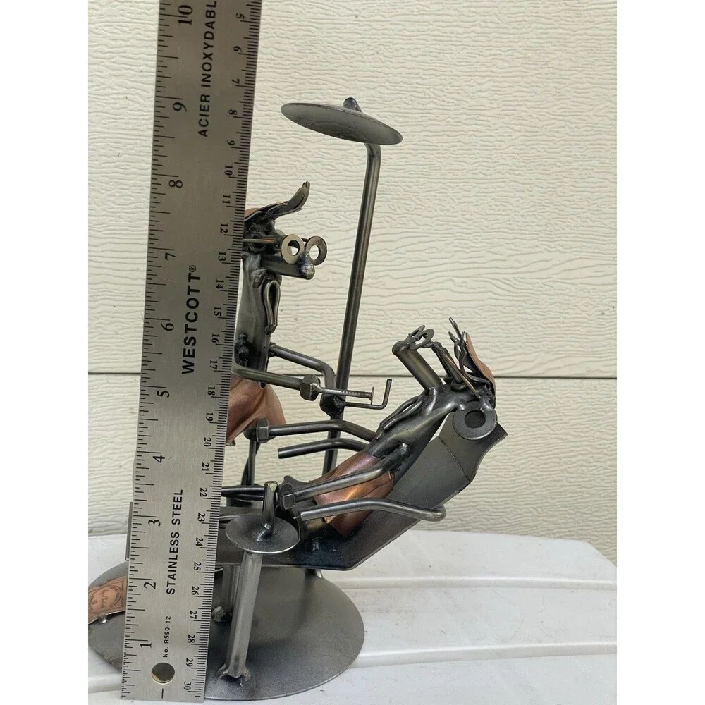 Handmade Nuts & Bolts Dentist Metal Sculpture Figurine Folk Art Dental Gift